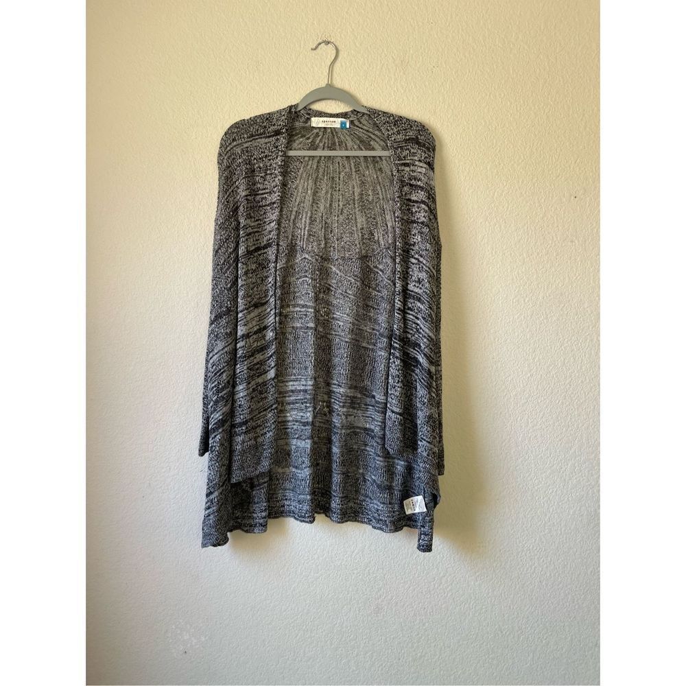 Anthropologie grey linen cocoon cardigan size small